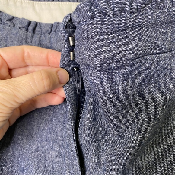 J crew cropped ruffle edge denim pants - Picture 3 of 7